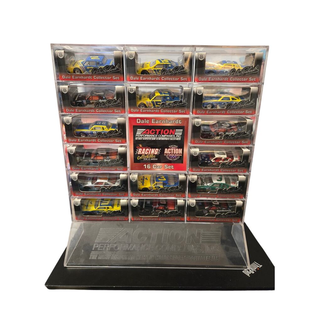 Action Performance Dale Earnhardt 16 Car Set 1/64 Scale Diecast Display Case